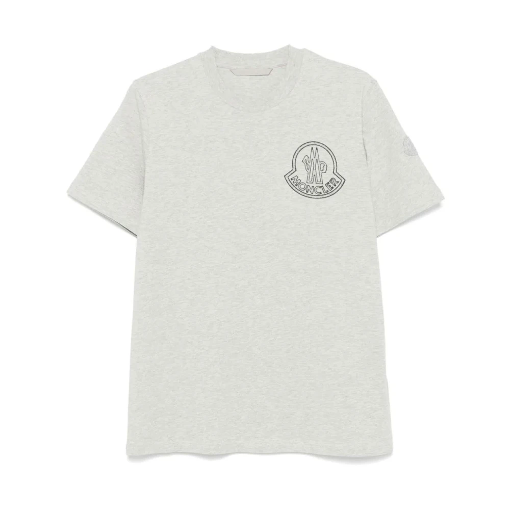 Moncler - Tops > T-Shirts - Gray - Moncler - Modalova