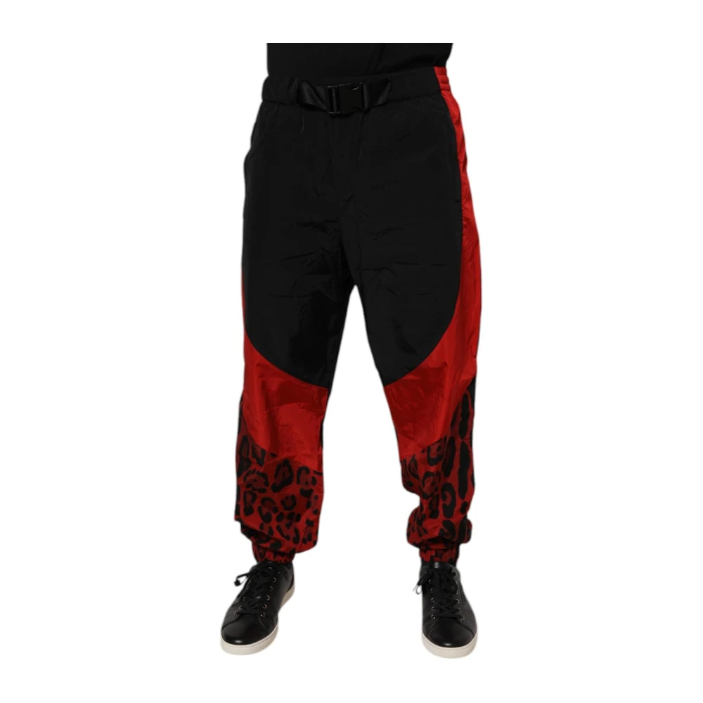 Dolce & Gabbana Men's Multicolor Leopard Print Track Trousers - Sweatpants - L - Trousers