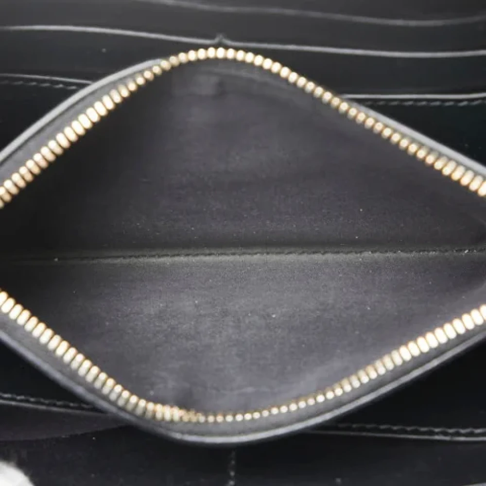 Bvlgari Vintage Pre-owned Leather wallets Black Dames