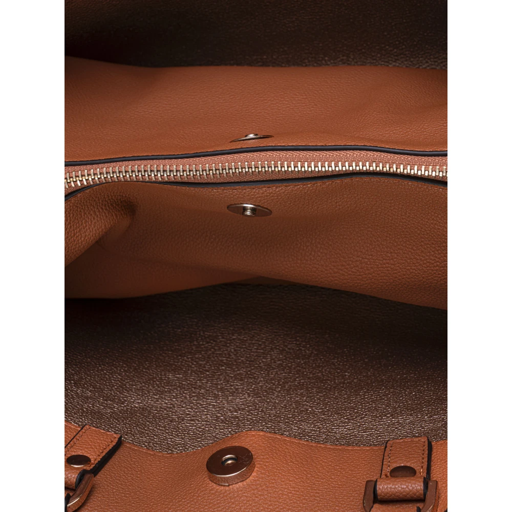 Guess Stijlvolle Meridian Handtas met Drie Compartimenten Brown Dames