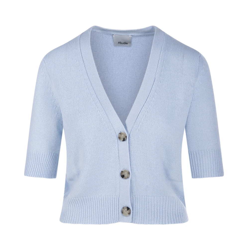 Allude Lichtblauwe V-Cardigan Blue Dames