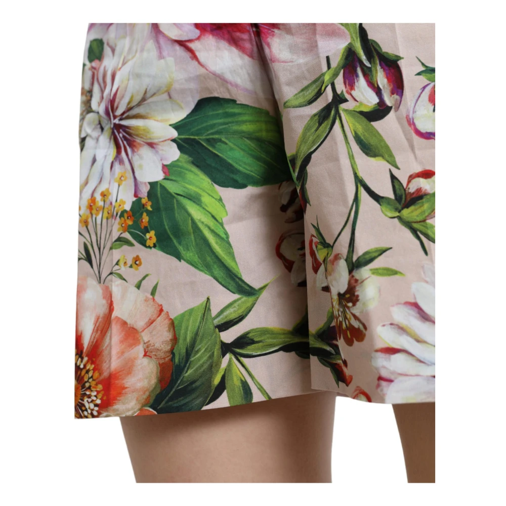 Dolce & Gabbana Bloemen Hoge Taille Shorts Multicolor Dames