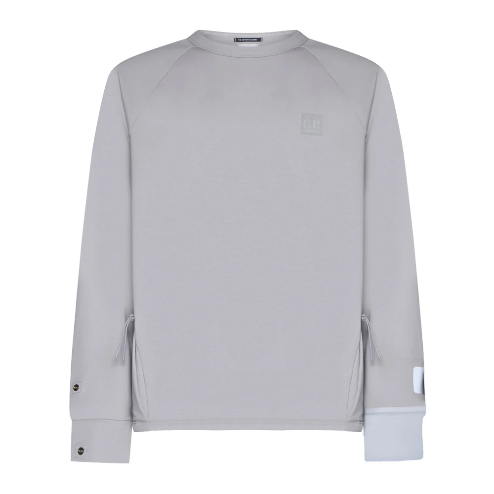 C.P. Company Metropolis Sweater met Appliqué Logo Gray Heren