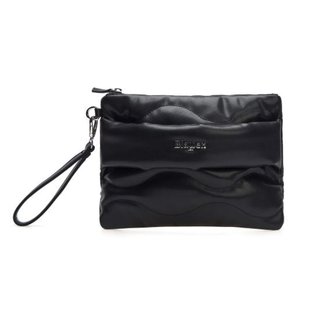 Blauer Clutches, Female, One Size, Wave Eco-Leather Clutch Strip Black