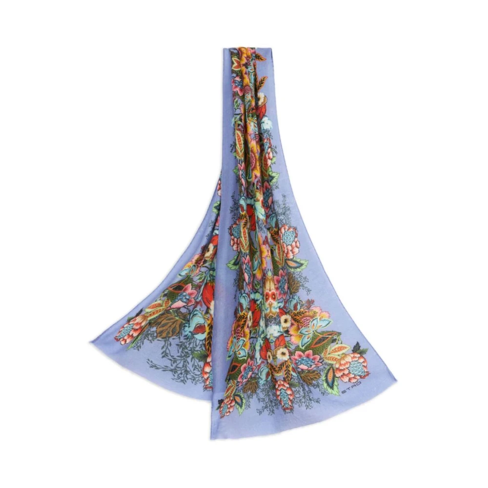 ETRO Sjaal met bloemenprint van wolmix Multicolor Dames