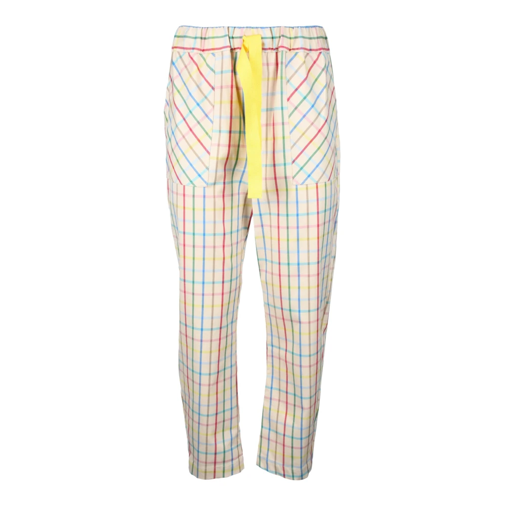 Semicouture Katoenmix Slim Fit Broek Multicolor Dames
