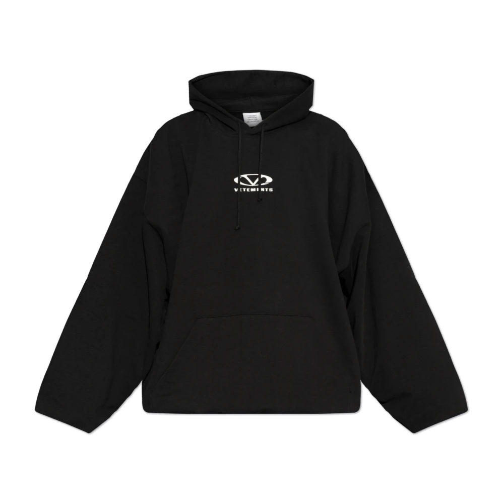 Vetements Sweatshirt met logo Black Heren