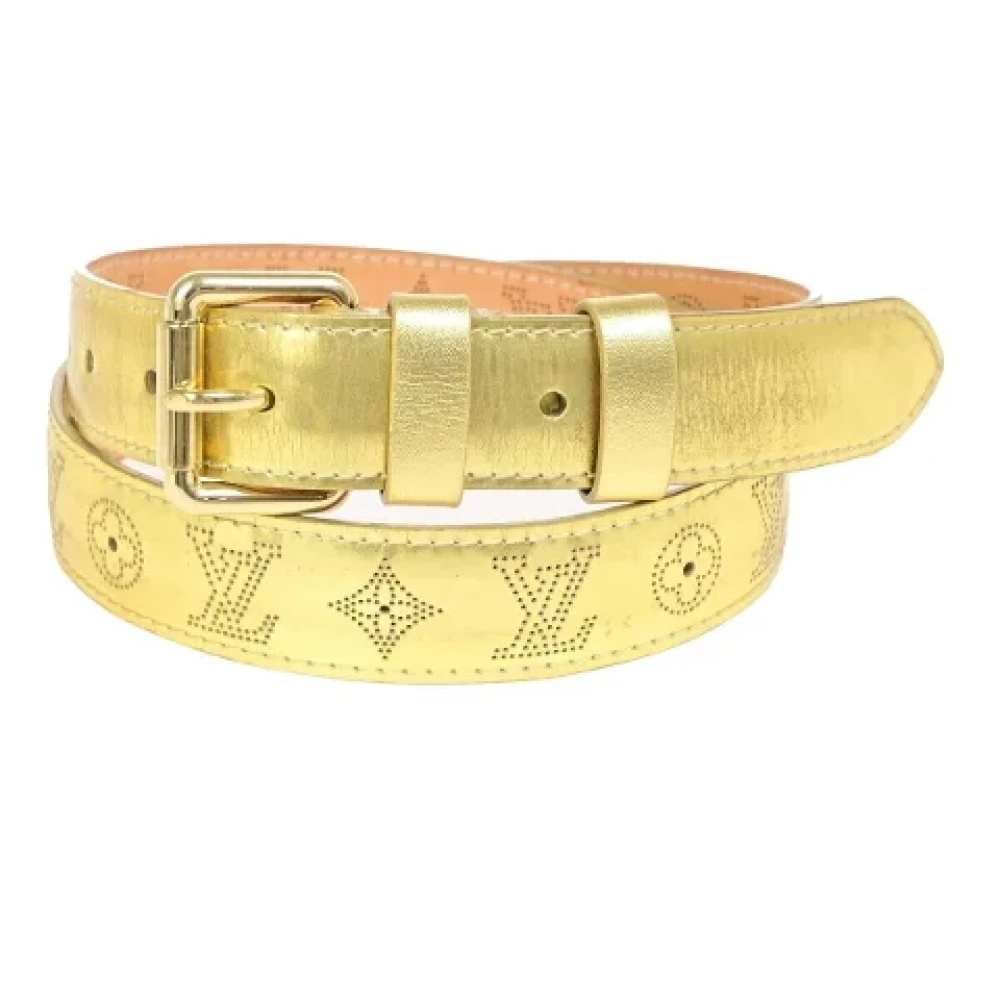 Louis Vuitton Vintage Pre-owned Leather belts Yellow Dames