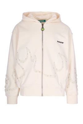 Zip-Through Sweatshirt med Applikationer