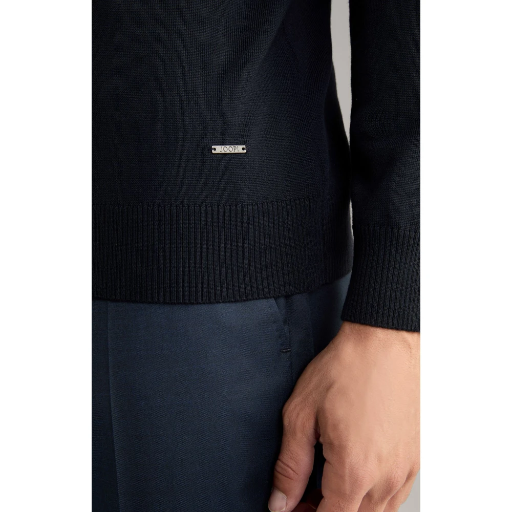 Joop! Donkerblauwe wollen polotrui Black Heren