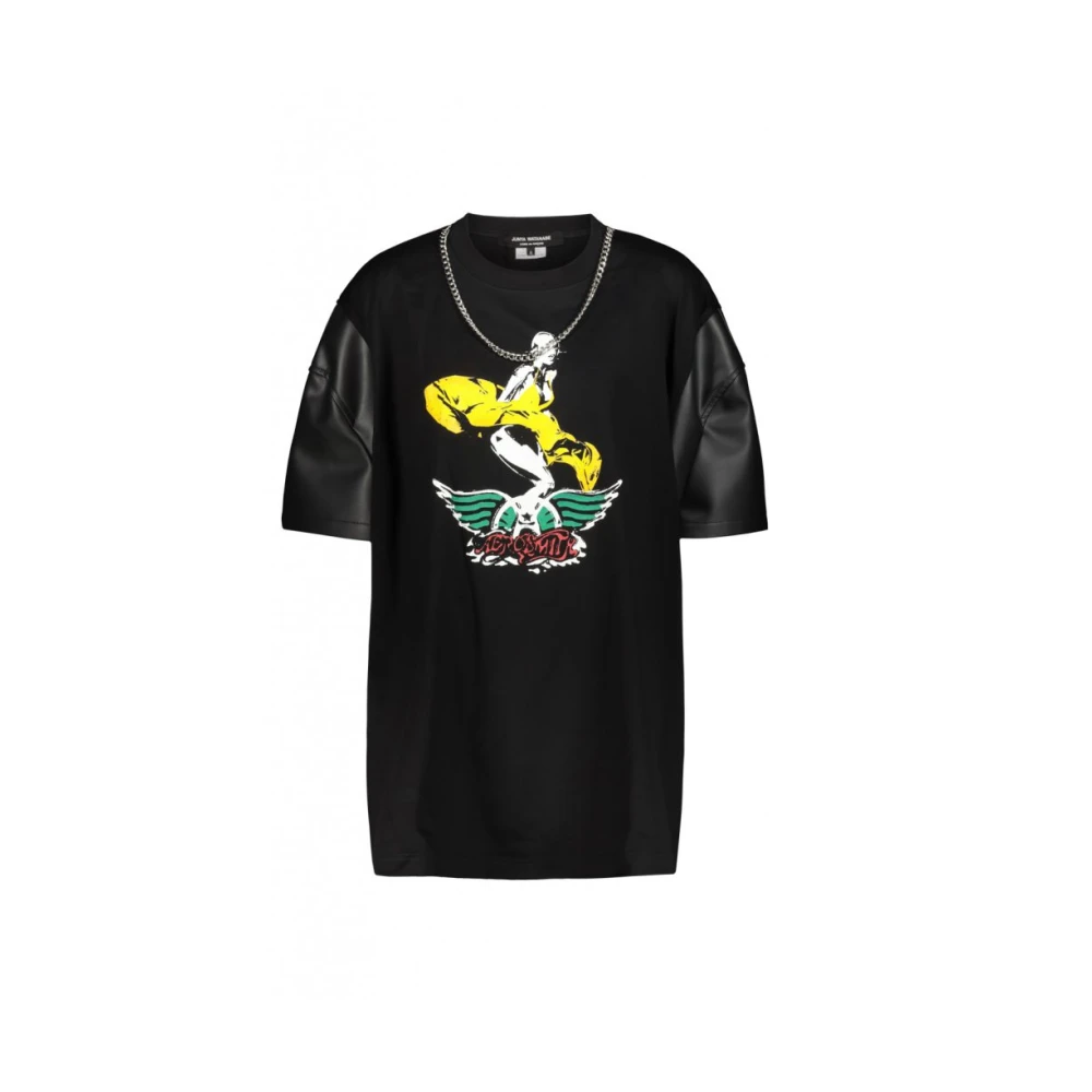 Junya Watanabe Aerosmith Band T-Shirt met Grafische Print Black Dames