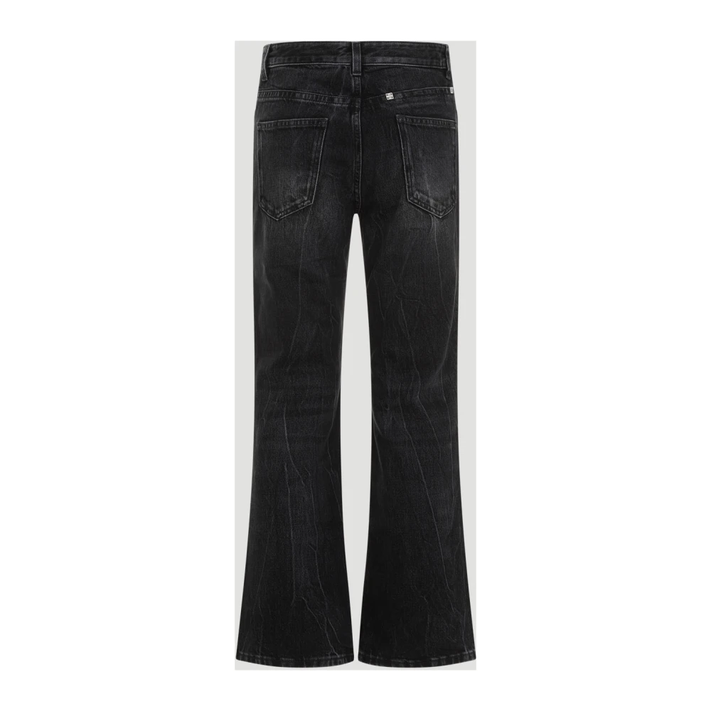 Givenchy Zwarte Katoenen Boot Cut Broek Black Dames