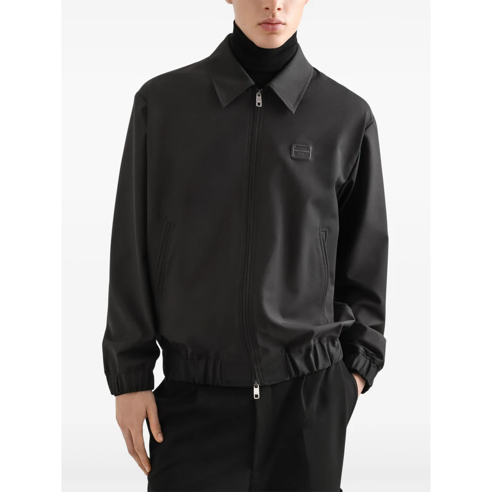 Dolce & Gabbana Stijlvolle Jas voor Mannen Black Heren