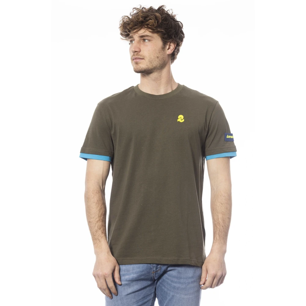 Invicta Green Double Logo Cotton T-Shirt Short Sleeve - Male - T-Shirts - Xl - Tops