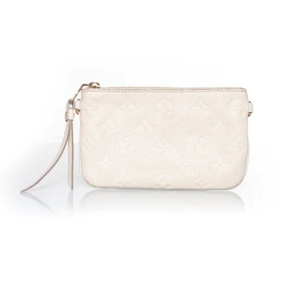 Louis Vuitton Vintage Pre-owned Leather clutches White Dames