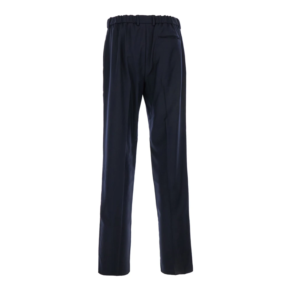 Emporio Armani Flannel Stretch Broek Blue Heren