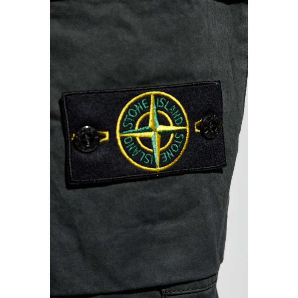 Stone Island Broek met logo Black Heren
