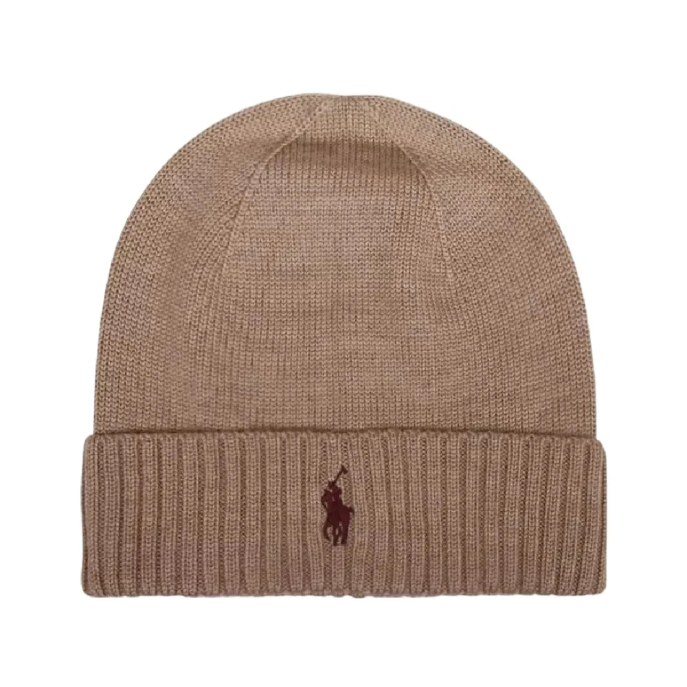 Ralph Lauren Wollen bruine muts met logo Brown Heren