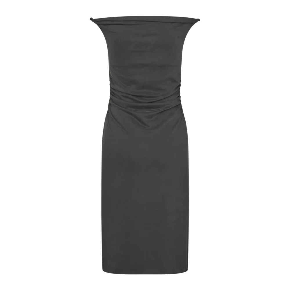 Samsøe Samsøe Women's Gray Short Dresses, S, Sleeveless Jersey Mini Dress