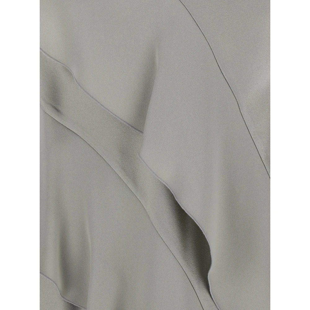 Antonelli Firenze Groene Satijnen Ruffle Top Green Dames