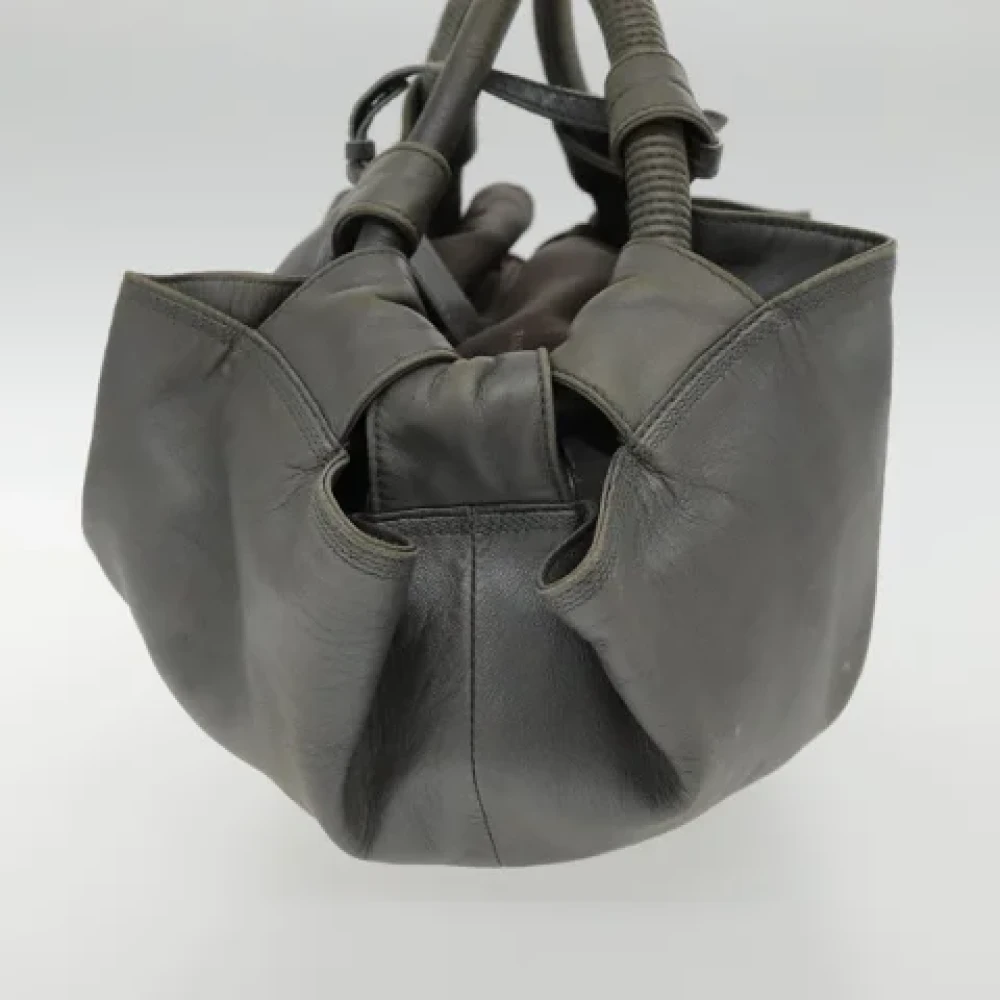 Loewe Pre-owned Leather handbags Gray Dames