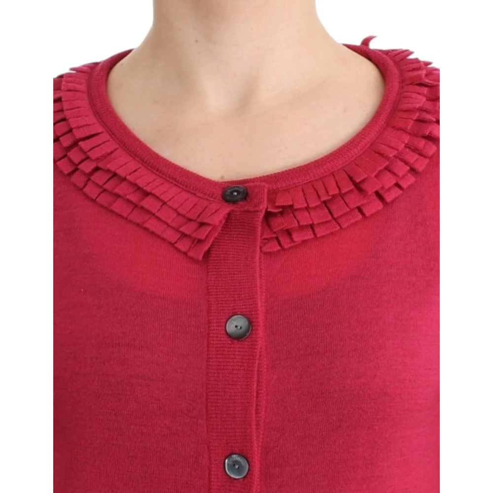 John Galliano Gerimpelde wollen vest in roze Pink Dames