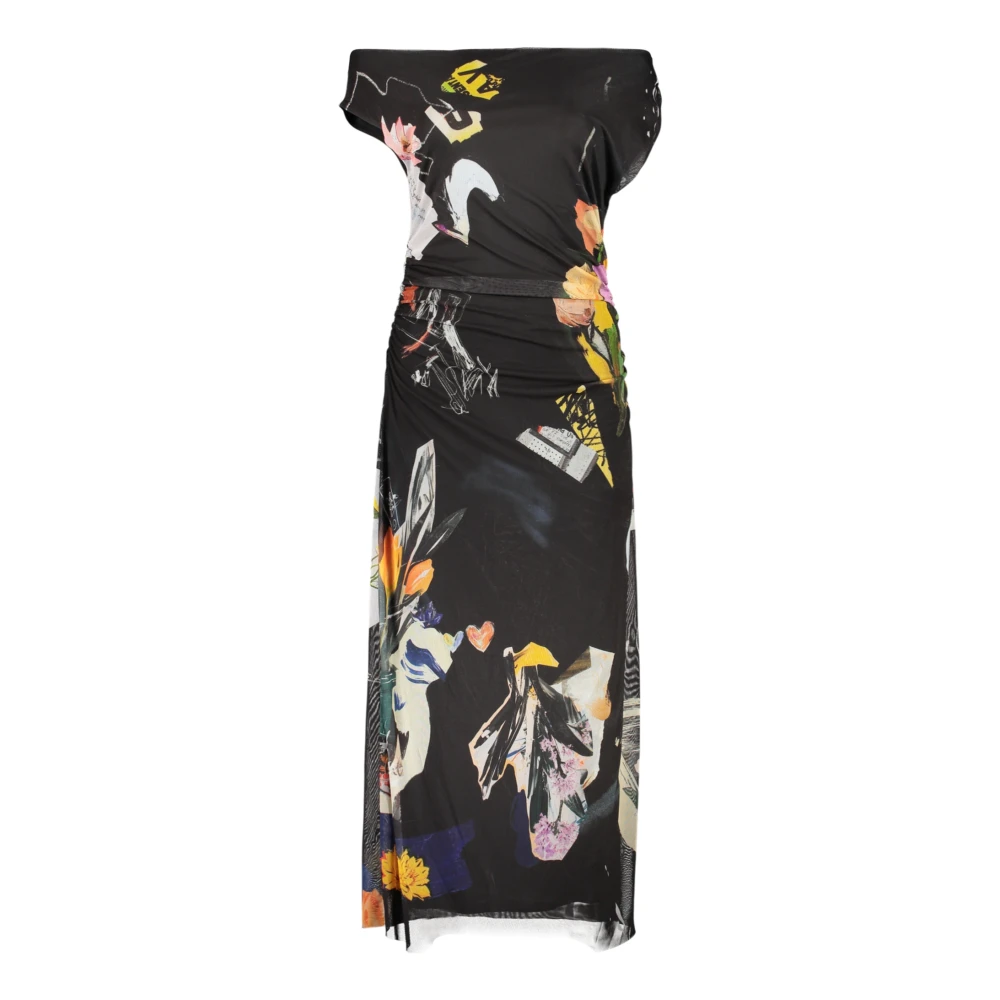 Desigual Donna Nero Abiti, Xl, New,