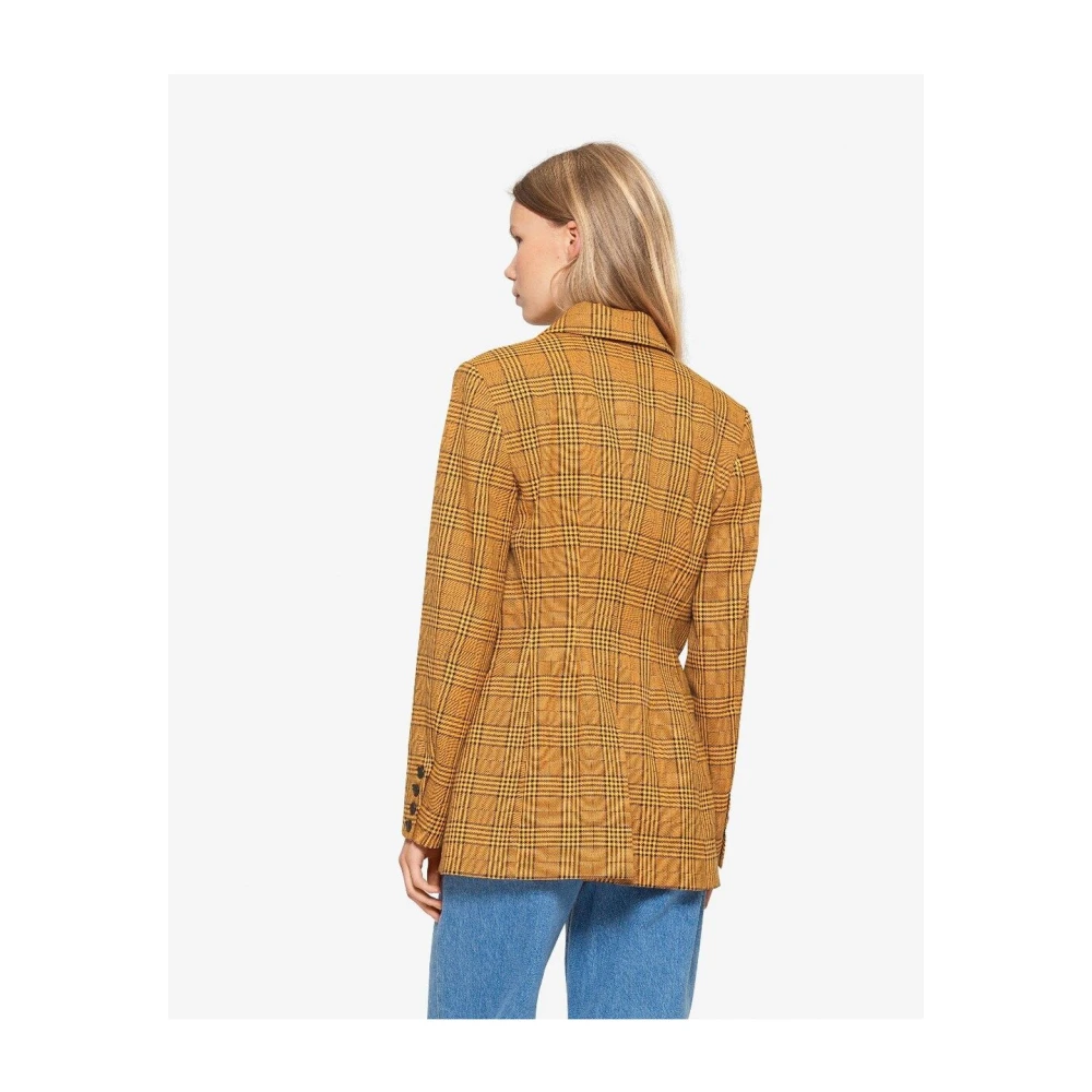 BAUM UND PFERDGARTEN Oranje Geruite Blazer Orange Dames