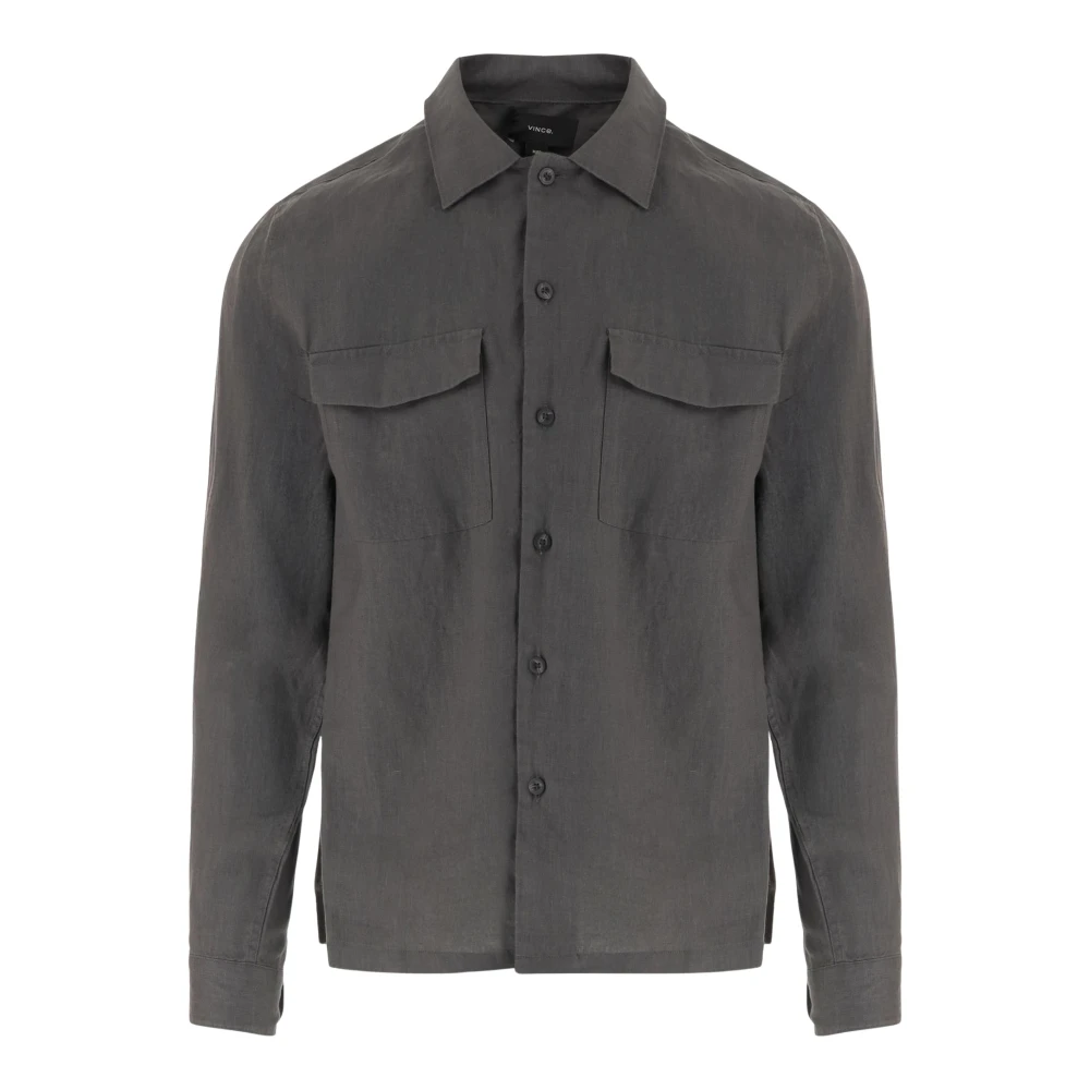 Vince Men's Gray Linen Garage Shirt - Casual Shirts - 2XL - Shirts