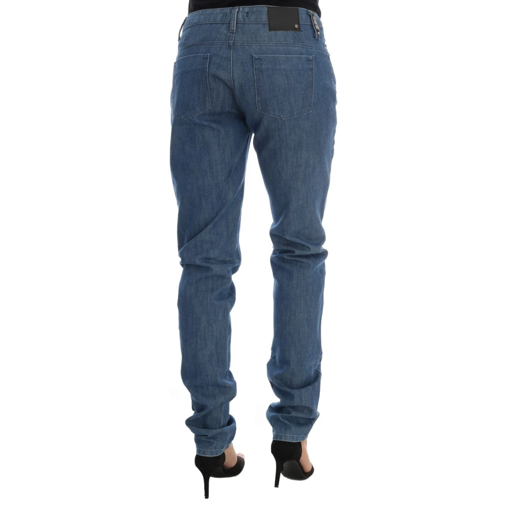 Costume National Elegante Boy Fit Blue Wash Jeans Blue Dames