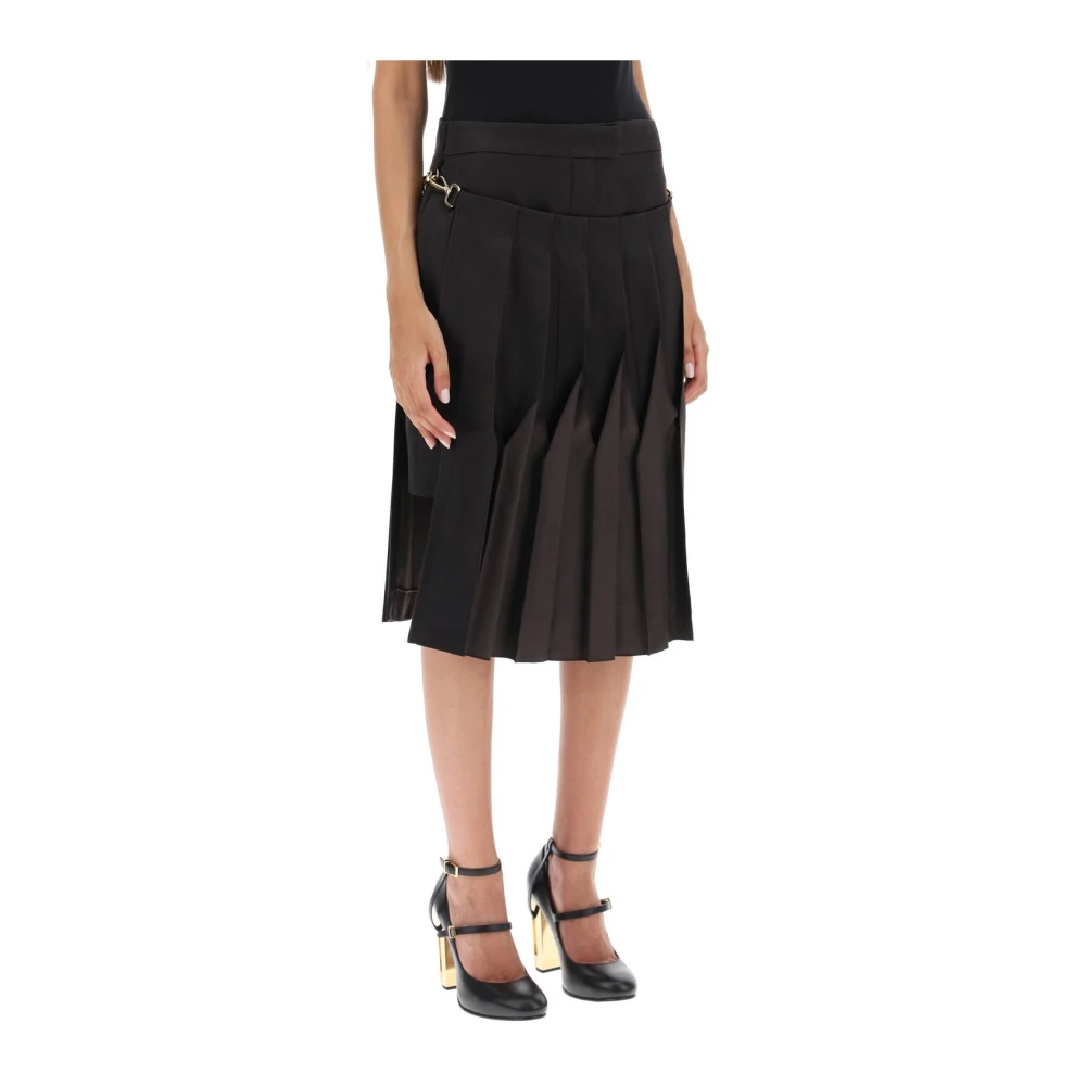 Fendi Denim Mini Rok Brown Dames
