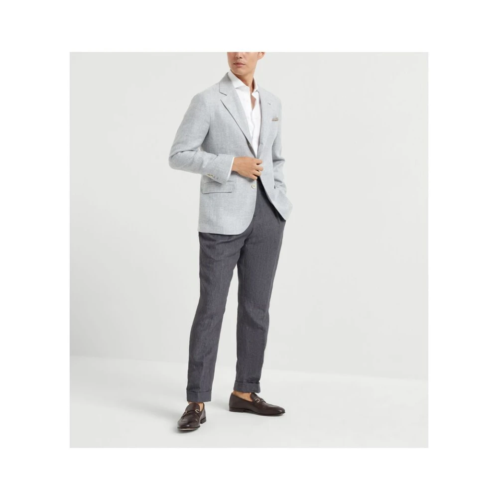 BRUNELLO CUCINELLI Witte Overhemd met Knopen Lange Mouwen White Heren