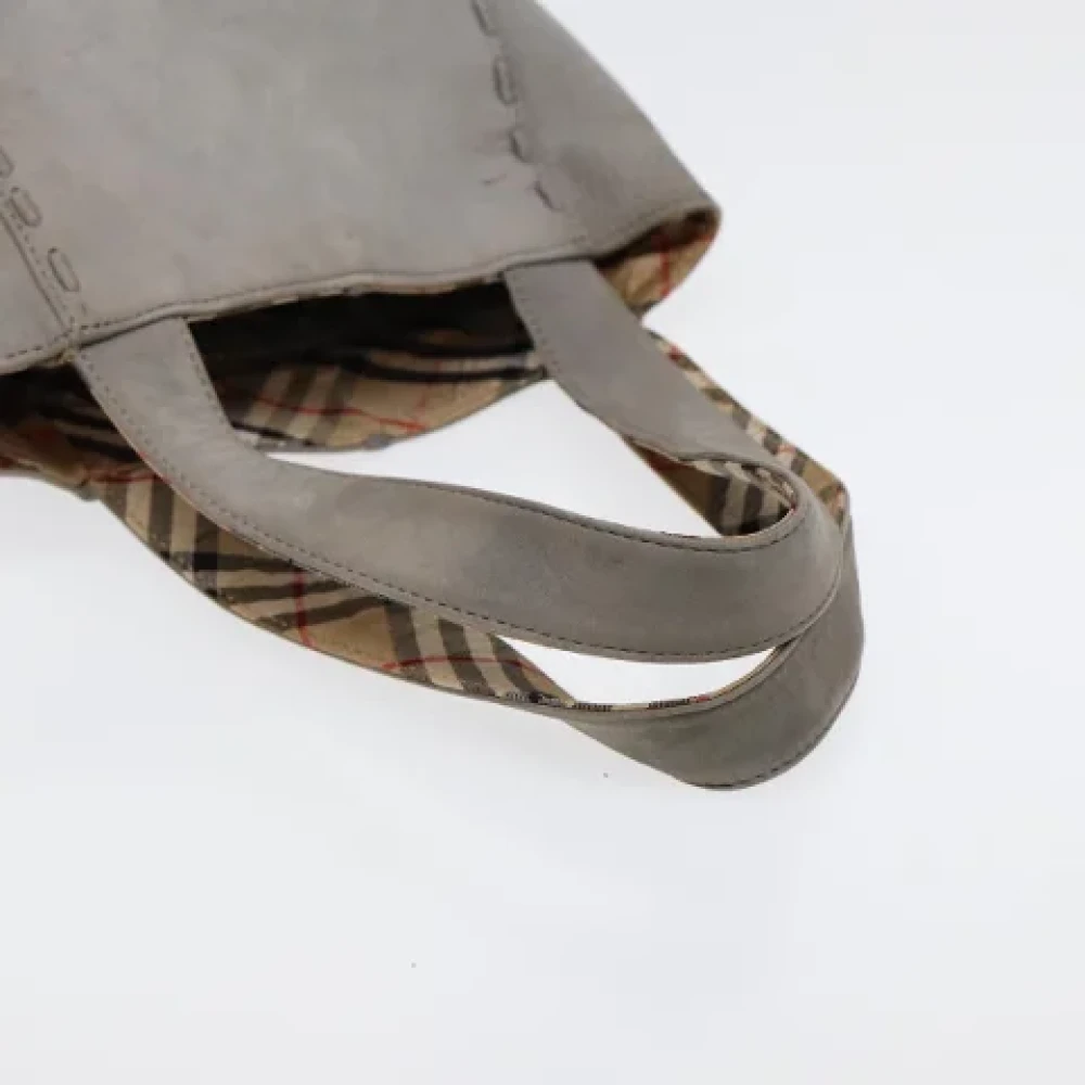 Burberry Vintage Pre-owned Leather handbags Gray Dames