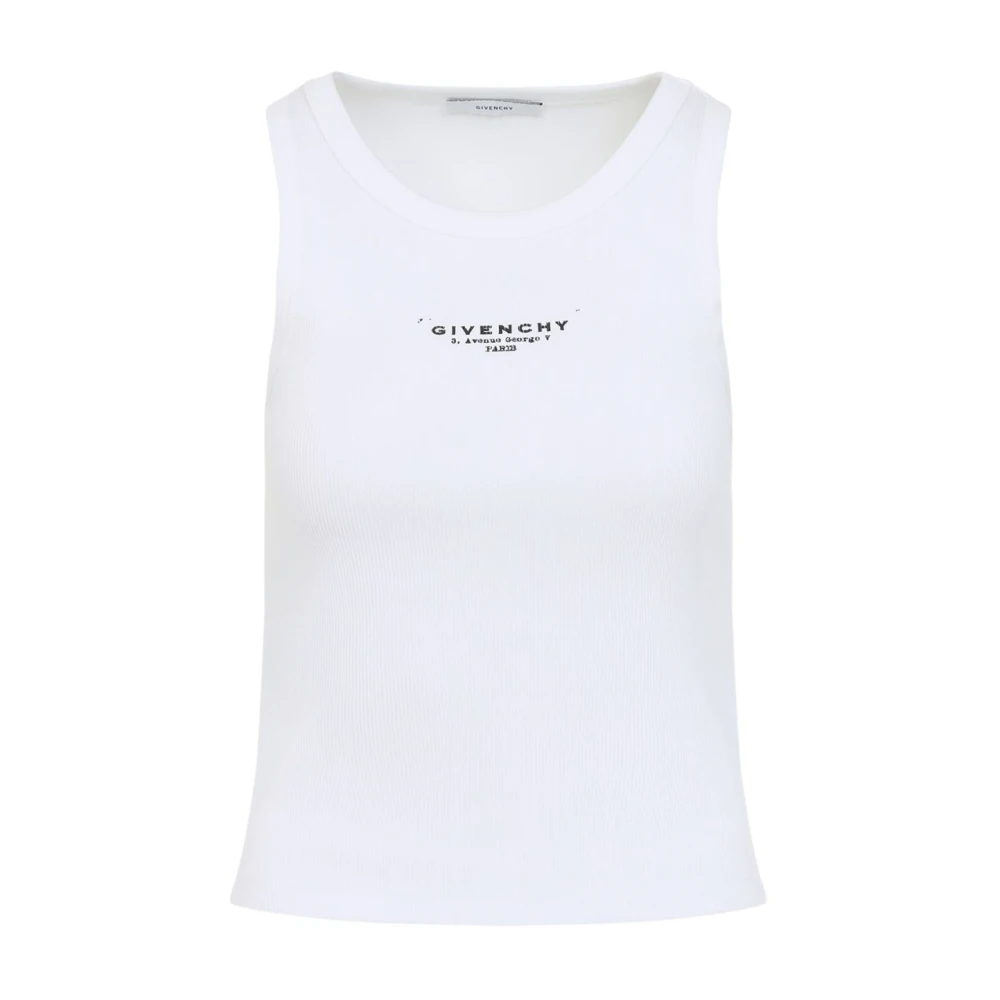 Givenchy Women's White Sleeveless Tops, Xs, Silk & Nylon Top