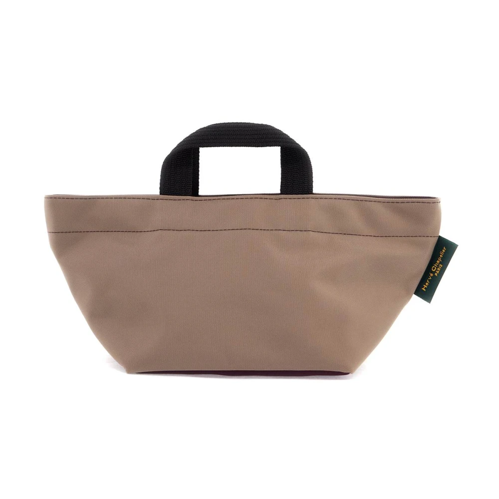 Hervé Chapelier Färgblock Nylon Toteväska Beige, Dam