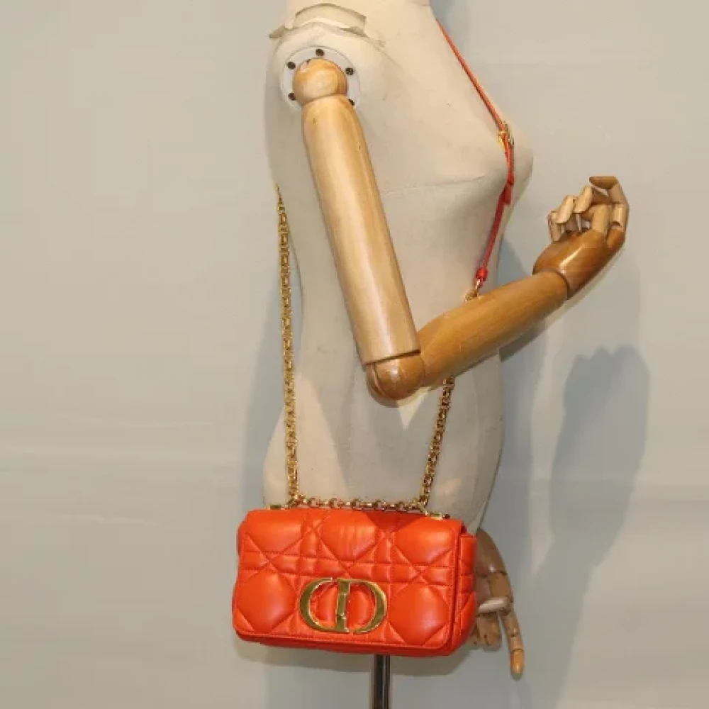 Dior Vintage Pre-owned Leather dior-bags Orange Dames