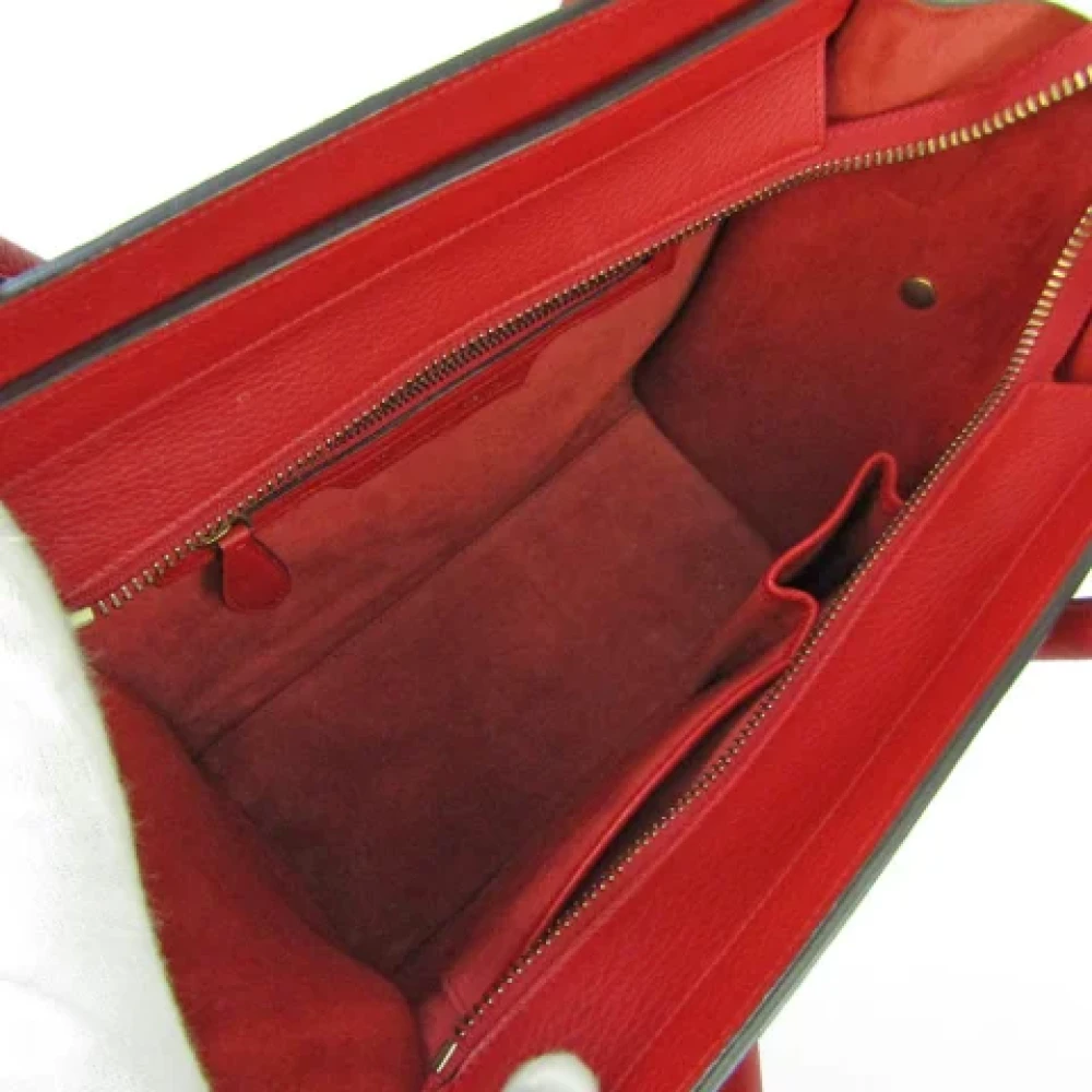 Celine Vintage Pre-owned Leather handbags Red Dames