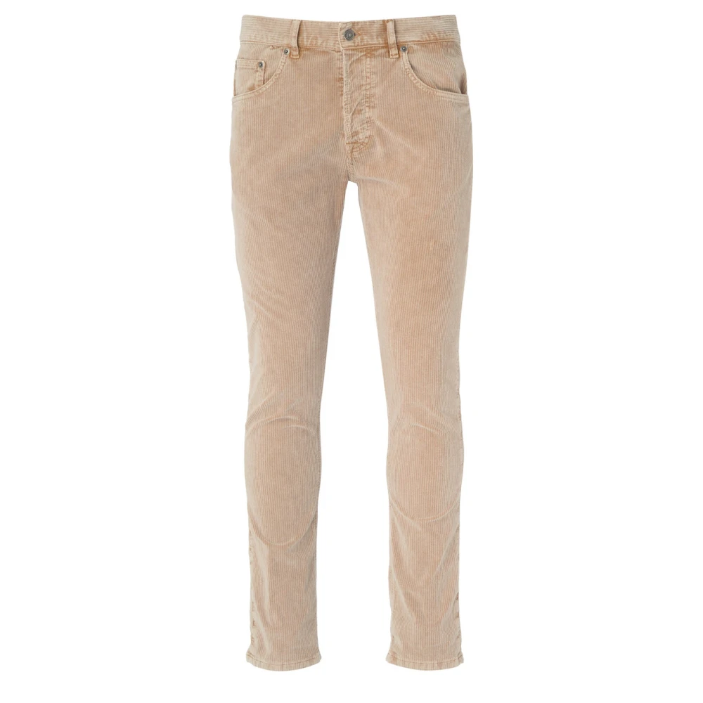 Dondup Beige Corduroy Icon Broek Regular Fit Beige Heren