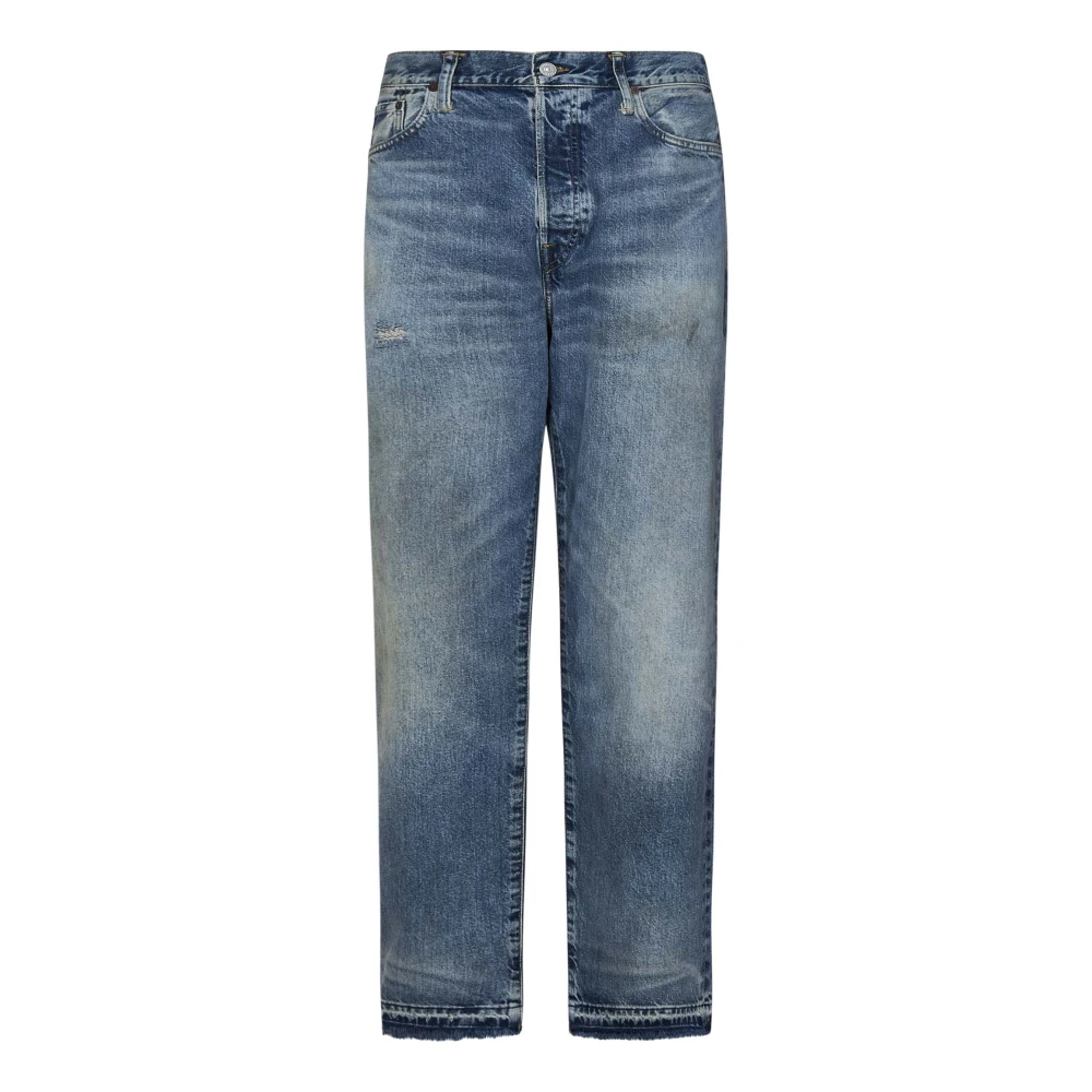 Ralph Lauren Vintage-Style Indigo-Dyed Cotton Denim Jeans Blue Heren