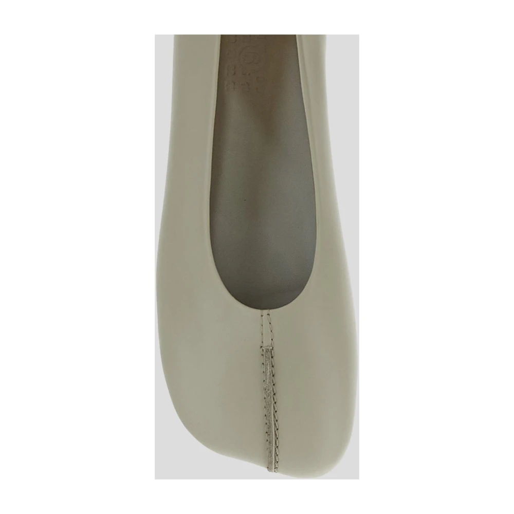 MM6 Maison Margiela Leren Ballerina Schoenen voor Vrouwen White Dames