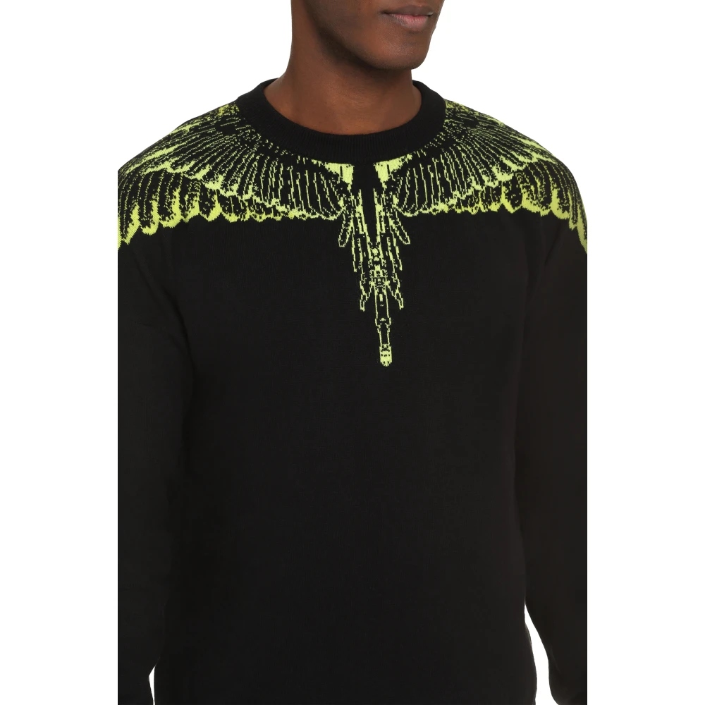 Marcelo Burlon Icon Wings Crew-neck Sweater Black Heren