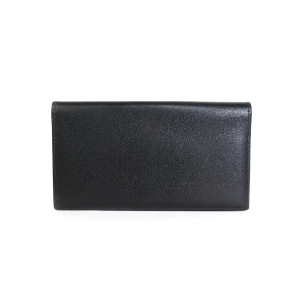 Hermès Vintage Pre-owned Leather wallets Black Heren