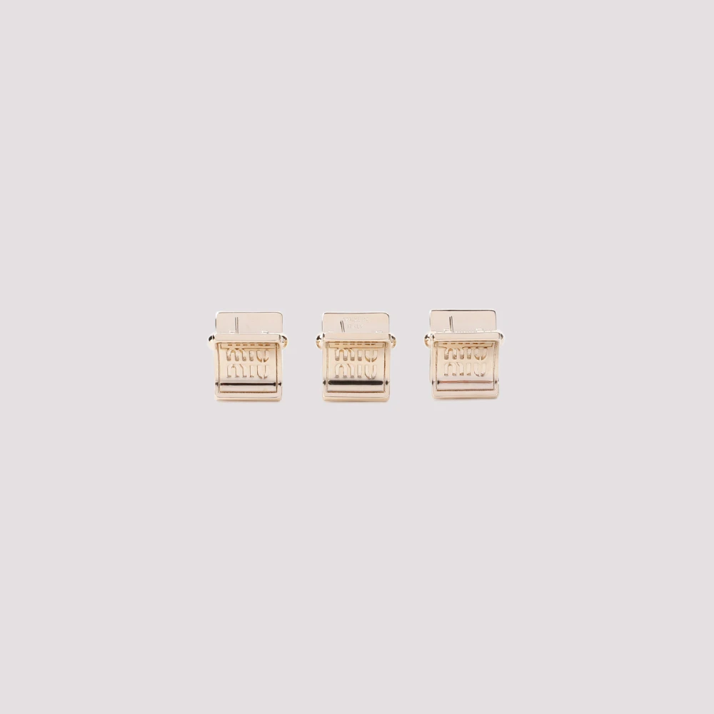 Miu Metallic Claw Clips Haaraccessoire Yellow Dames