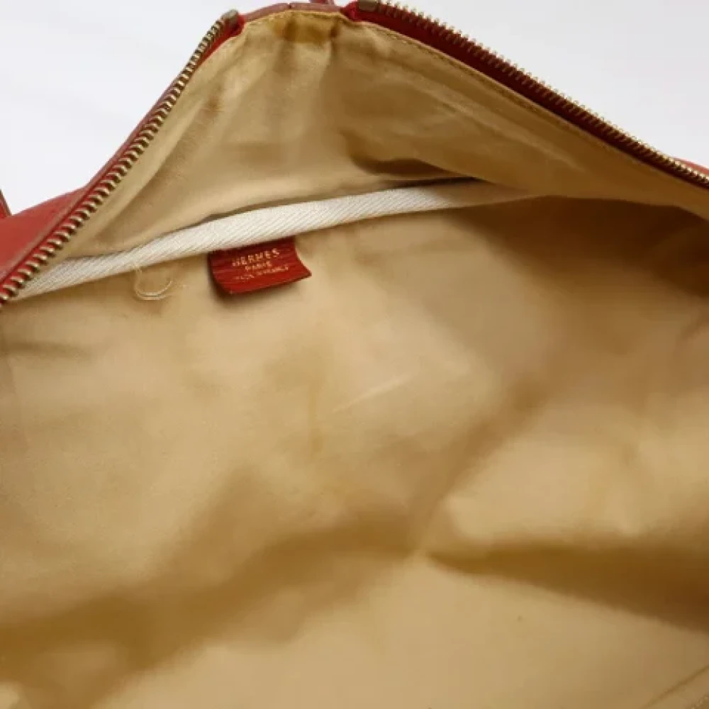 Hermès Vintage Pre-owned Leather travel-bags Beige Dames