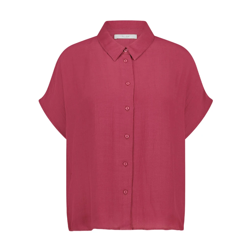 By-Bar Karly Viscose Blouse korte mouw Pink Dames