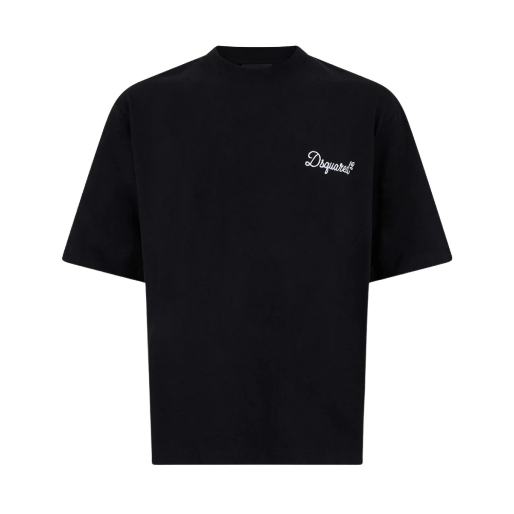 Dsquared2 Loose Fit T-Shirt - Male - T-Shirts - Black - L - Tops