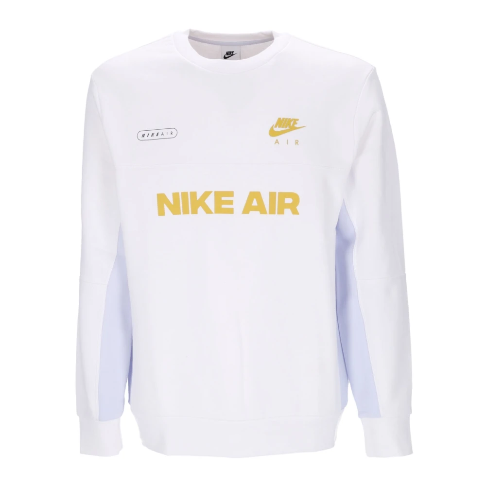 Nike Borstad Crew Sweatshirt White, Herr