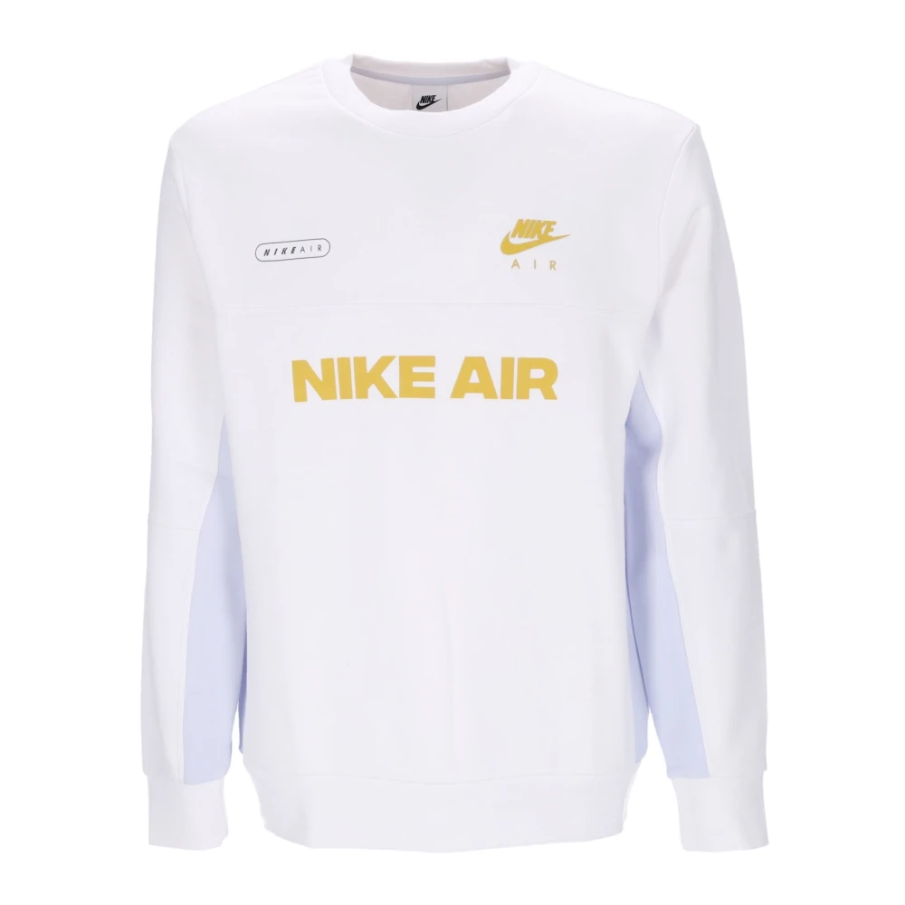 Nike Geborstelde Crew Sweatshirt White Heren