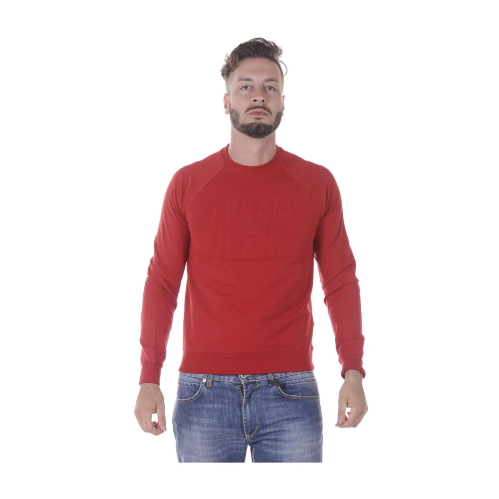 Armani Jeans Men's Red Hooded Sweatshirt - Sweatshirts - S - Sweatshirts & Hoodies
