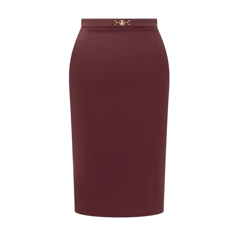 Elisabetta Franchi Midi Rokken met Ritssluiting Red Dames